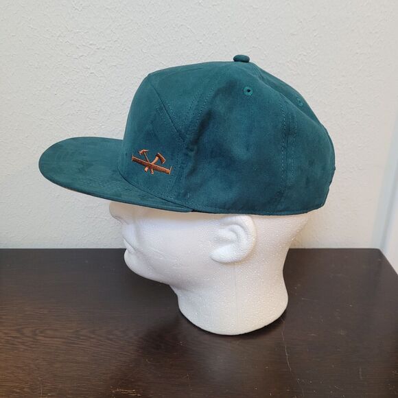 Suede Cotton Forest Green Brown Adjustable Hat Cap TWO-O Amsterdam - Picture 7 of 16